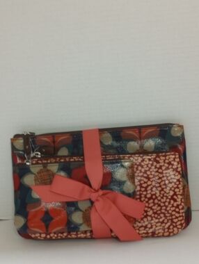 Fossil Cosmetic Keper Set Of 3 Red Boho Floral